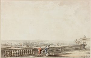 Figuren op een terras